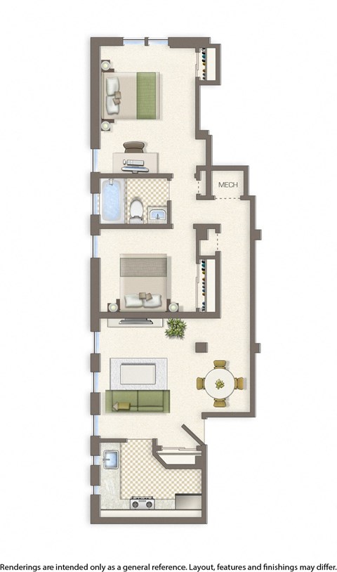 whitelaw 2 bedroom 721 sq ft floor plan